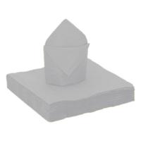 Feestservetten - 25 stuks - zilver - 40 x 40 cm - papier