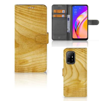 OPPO Reno5 Z | A94 5G | Book Style Case | Licht Hout