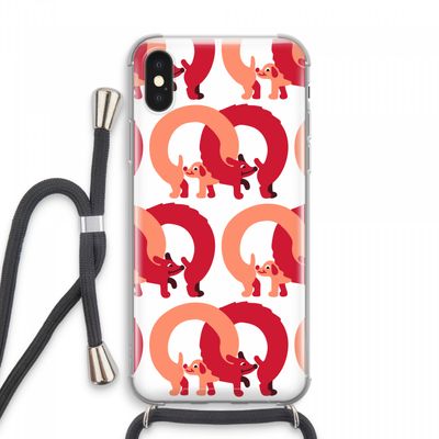 Dogs: iPhone XS Max Transparant Hoesje met koord