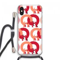 Dogs: iPhone XS Max Transparant Hoesje met koord Dogs: iPhone XS Max Transparant Hoesje met koord