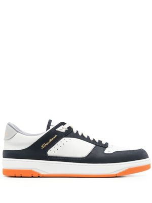 Santoni baskets Goran à empiècements - Blanc Santoni baskets Goran à empiècements - Blanc