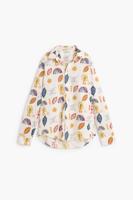 Shirt met bladprint - WHITE - XXL