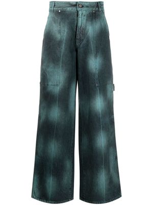 Stella McCartney jean ample à imprimé tie dye - Bleu