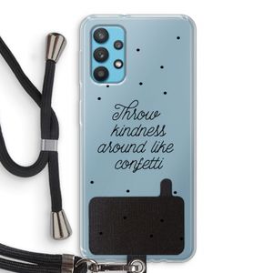 Confetti: Samsung Galaxy A32 4G Transparant Hoesje met koord