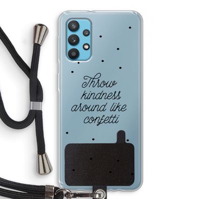 Confetti: Samsung Galaxy A32 4G Transparant Hoesje met koord