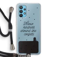 Confetti: Samsung Galaxy A32 4G Transparant Hoesje met koord