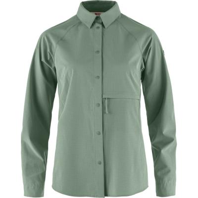 Fjallraven Abisko Trekking Shirt Dames Patina Green M