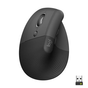 Logitech Lift Left Vertical Ergonomic Mouse Ergonomische muis Bluetooth, Radiografisch Optisch Graphite 6 Toetsen 4000 dpi Ergonomisch