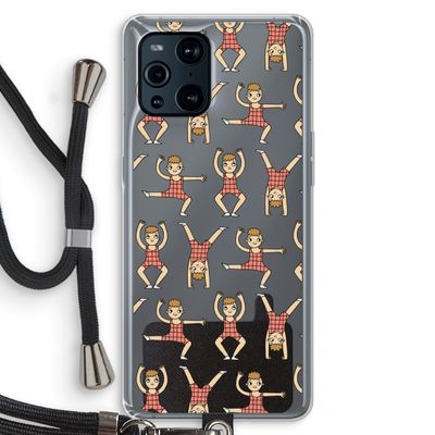 Gymboys: Oppo Find X3 Transparant Hoesje met koord