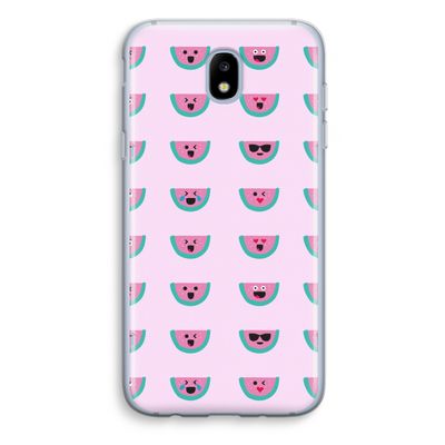 Smiley watermeloenprint: Samsung Galaxy J5 (2017) Transparant Hoesje