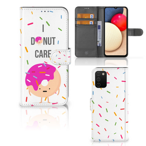 Samsung Galaxy A03s Book Cover Donut Roze
