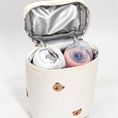 Baby Stroller Handheld Insulated Storage Bag Beige / Single Bear