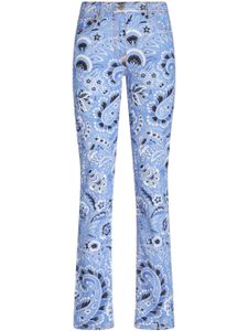 ETRO bandana-print skinny jeans - Bleu