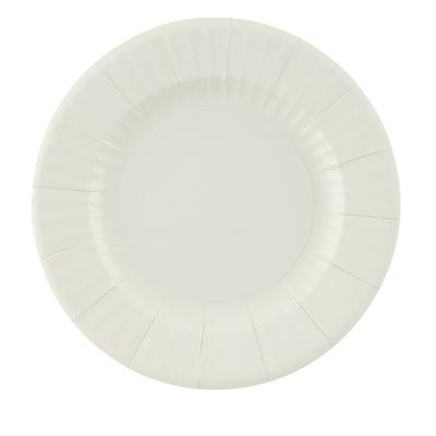 Feestbordjes/gebaksbordjes - 8x - zilver grijs - rond - papier/karton - 21cm