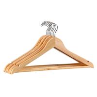 Leen Bakker - Kledinghangers Naturel - 8 Stuks - Hout - Beige - 10.3x45x23 Cm