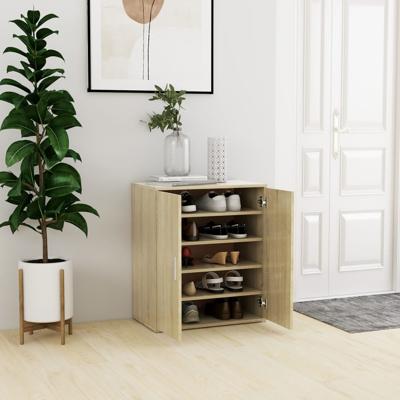 Schoenenkast 60x35x70 cm bewerkt hout sonoma eikenkleurig