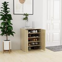 Schoenenkast 60x35x70 cm bewerkt hout sonoma eikenkleurig