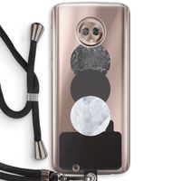 Marmeren cirkels: Motorola Moto G6 Transparant Hoesje met koord