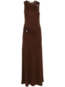 Christopher Esber robe Callisto Duality à fronces - Marron