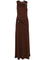 Christopher Esber robe Callisto Duality à fronces - Marron