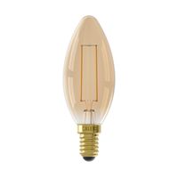 LED volglas Filament Kaarslamp 220-240V 3,5W 250lm E14 B35, Goud 2100K Dimbaar - Calex - thumbnail