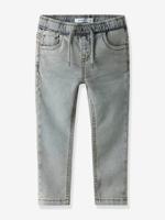 Slim fit jeans van fleece voor jongens NAME IT gebleekt denim