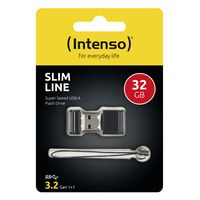 Intenso Slim Line USB flash drive 32 GB USB Type-A 3.2 Gen 1 (3.1 Gen 1) Zwart - thumbnail