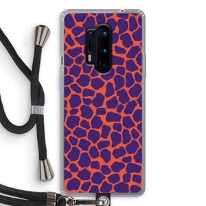 Purple Giraffe: OnePlus 8 Pro Transparant Hoesje met koord