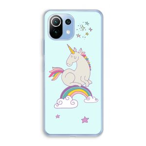 Regenboog eenhoorn: Xiaomi Mi 11 Lite Transparant Hoesje