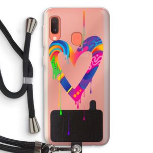 Melts My Heart: Samsung Galaxy A20e Transparant Hoesje met koord