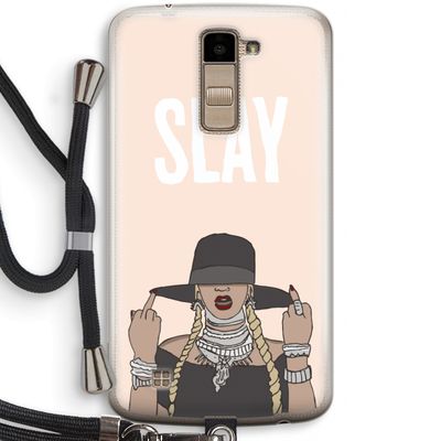 Slay All Day: LG K10 (2016) Transparant Hoesje met koord