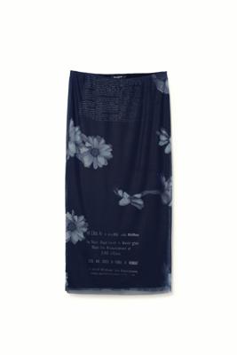 Tulen midirok krantenprint - BLUE - XL