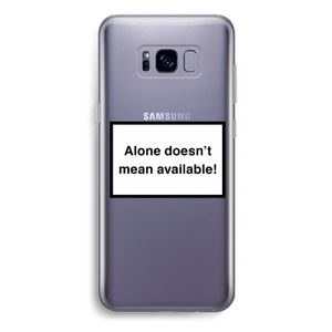 Alone: Samsung Galaxy S8 Plus Transparant Hoesje