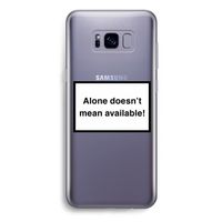 Alone: Samsung Galaxy S8 Plus Transparant Hoesje
