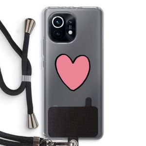 Hartje: Xiaomi Mi 11 Transparant Hoesje met koord