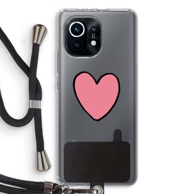 Hartje: Xiaomi Mi 11 Transparant Hoesje met koord