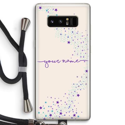 Sterren: Samsung Galaxy Note 8 Transparant Hoesje met koord