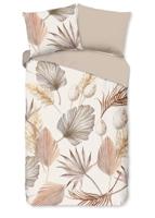 Good Morning Dekbedovertrek "bladeren" - Zand - (140x200/220 cm) - Katoen