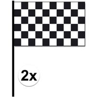 2x Finish vlaggen zwaaivlag 30 x 45 cm