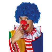 Super hair blauw pruik krullen