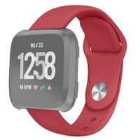 Fitbit Versa 1 / 2 & Lite siliconen bandje - Maat: Large - Rood - thumbnail