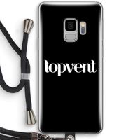 Topvent Zwart: Samsung Galaxy S9 Transparant Hoesje met koord