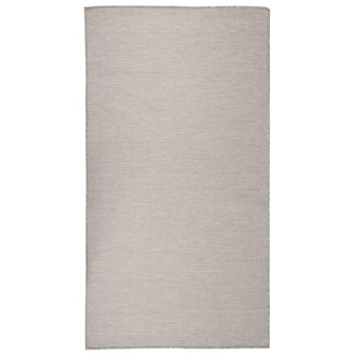 VidaXL Buitenkleed platgeweven 80x150 cm taupe