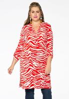 Yoek Tuniek met knoopjes | Rood | Maat 46/48