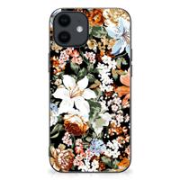 Skin Case voor iPhone 12 Pro | 12 (6.1") Dark Flowers