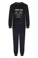 Outfitter velours jongens pyjama - Game on Winter - Maat 128 - 128 - Blauw - 128 - 128 - 128 - 128 - 128 - 128 - 128 - 128 - 128 - 128