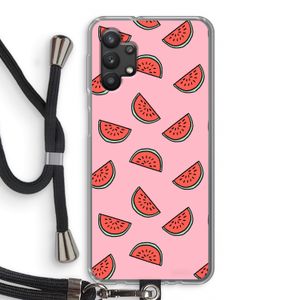Watermeloen: Samsung Galaxy A32 5G Transparant Hoesje met koord