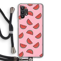 Watermeloen: Samsung Galaxy A32 5G Transparant Hoesje met koord