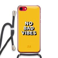 No Bad Vibes: iPhone SE 2020 Transparant Hoesje met koord