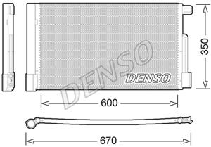 Condensor, airconditioning DENSO, u.a. für Opel, Fiat, Citroën, Peugeot, Alfa Romeo